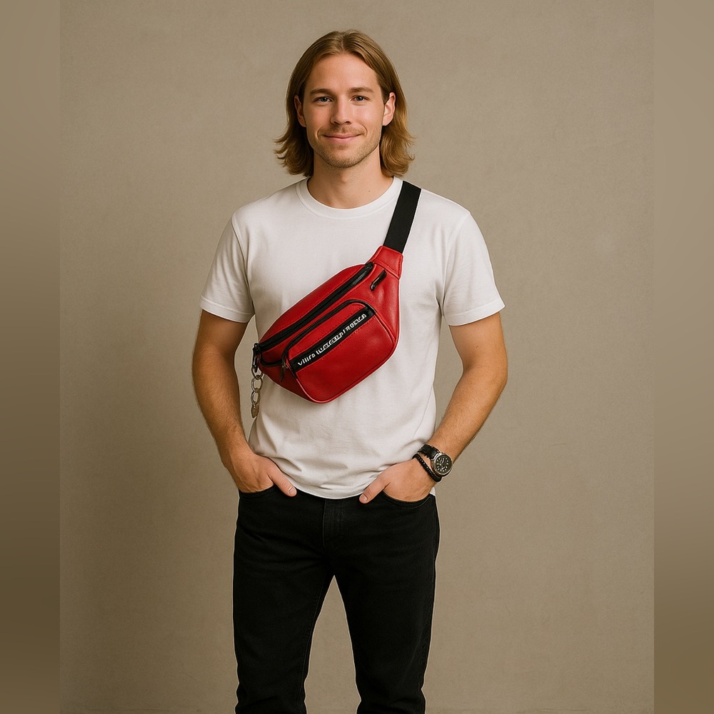 Alexander Wang Attica Red Fanny Pack. Beautiful soft leather, some edge wear